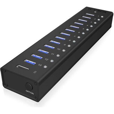 ICY BOX IB-AC6113 - Hub - 13 x SuperSpeed USB 3.0 - desktop ICY BOX IB-AC6113 - Hub - 13 x SuperSpeed USB 3.0 - desktop