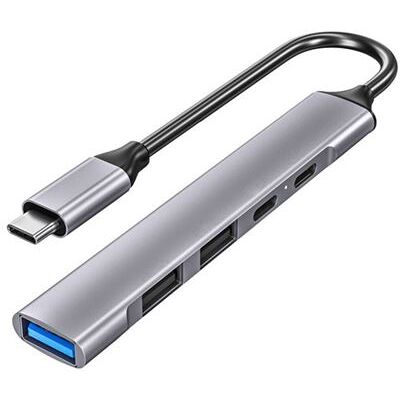 DLH DY-TU4990 - Hub - 1 x USB-C (passthrough) + 1 x USB-C 3.2 Gen 1 + 1 x USB-A 3.2 Gen 1 + 2 x USB-A 2.0 - desktop DLH DY-TU4990 - Hub - 1 x USB-C (passthrough) + 1 x USB-C 3.2 Gen 1 + 1 x USB-A 3.2 Gen 1 + 2 x USB-A 2.0 - desktop