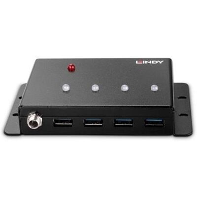 Lindy - Hub - metalen behuizing - 4 x USB 3.2 Gen 1 - desktop Lindy - Hub - metalen behuizing - 4 x USB 3.2 Gen 1 - desktop