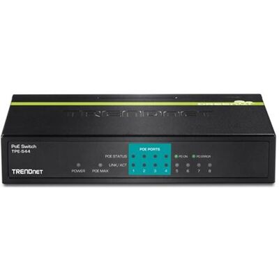 TRENDnet TPE-S44 - Switch - 4 x 10/100 (PoE) + 4 x 10/100 - desktop - PoE - TAA Compliant TRENDnet TPE-S44 - Switch - 4 x 10/100 (PoE) + 4 x 10/100 - desktop - PoE - TAA Compliant