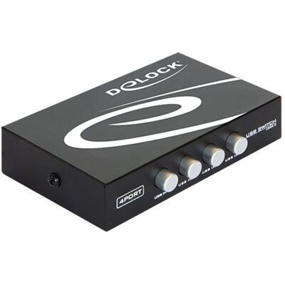 Delock Switch USB 2.0 4 port manual - Gedeelde switch voor USB-randapparatuur - 4 x USB 2.0 - desktop Delock Switch USB 2.0 4 port manual - Gedeelde switch voor USB-randapparatuur - 4 x USB 2.0 - desktop