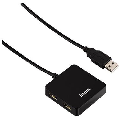 Algemeen Hama USB 2.0 Hub 1:4 - Hub - 4 x USB 2.0 - desktop Algemeen Hama USB 2.0 Hub 1:4 - Hub - 4 x USB 2.0 - desktop