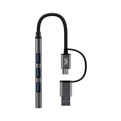 T'nB iClick - Hub - ultra slank - 1 x SuperSpeed USB 3.0 + 3 x USB 2.0 - desktop T'nB iClick - Hub - ultra slank - 1 x SuperSpeed USB 3.0 + 3 x USB 2.0 - desktop