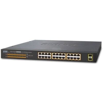 Planet technology PLANET GSW-2620HP - Switch - 24 x 10/100/1000 (PoE+) + 2 x Gigabit SFP - desktop, rack-uitvoering - PoE+ (220 W) Planet technology PLANET GSW-2620HP - Switch - 24 x 10/100/1000 (PoE+) + 2 x Gigabit SFP - desktop, rack-uitvoering - PoE+ (220 W)