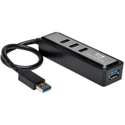 Eaton Tripp Lite series Portable 4-Port USB 3.0 SuperSpeed Mini Hub with Built In Cable - Hub - 4 x SuperSpeed USB 3.0 - desktop Eaton Tripp Lite series Portable 4-Port USB 3.0 SuperSpeed Mini Hub with Built In Cable - Hub - 4 x SuperSpeed USB 3.0 - desktop