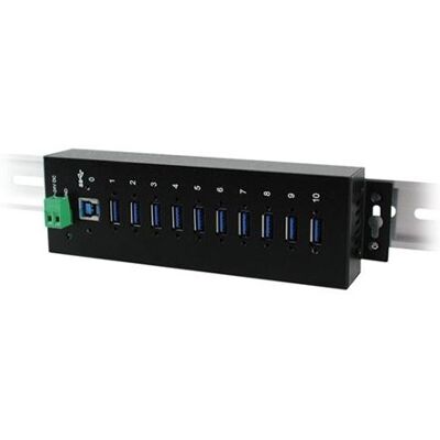 Exsys EX-1110HMVS - Hub - 10 x USB 3.1 Gen 1 - monteerbaar op DIN-rails - gelijkstroom Exsys EX-1110HMVS - Hub - 10 x USB 3.1 Gen 1 - monteerbaar op DIN-rails - gelijkstroom