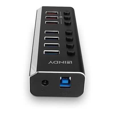 Lindy - Hub - with 3 quick charge 3.0 ports - 7 x USB 3.2 - desktop Lindy - Hub - with 3 quick charge 3.0 ports - 7 x USB 3.2 - desktop