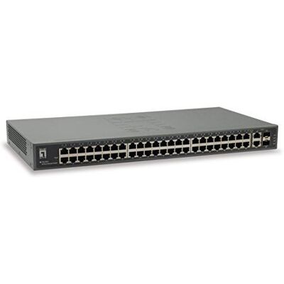 LevelOne FGU-5021 - Switch - onbeheerd - 48 x 10/100 + 2 x Gigabit SFP-combinatie - rack-uitvoering LevelOne FGU-5021 - Switch - onbeheerd - 48 x 10/100 + 2 x Gigabit SFP-combinatie - rack-uitvoering
