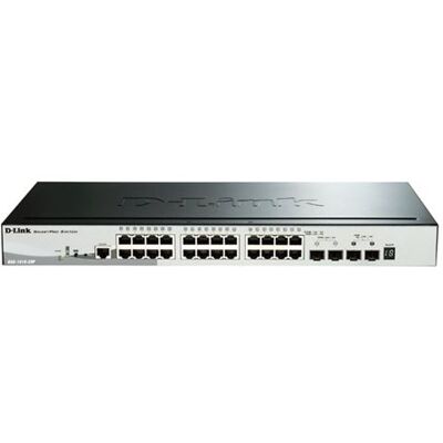 D-Link SmartPro DGS-1510-28P - Switch - L3 - Beheerd - 24 x 10/100/1000 (PoE+) + 2 x Gigabit SFP + 2 x 10 Gigabit SFP+ - desktop, rack-uitvoering - PoE+ (193 W) D-Link SmartPro DGS-1510-28P - Switch - L3 - Beheerd - 24 x 10/100/1000 (PoE+) + 2 x Gigabit SFP + 2 x 10 Gigabit SFP+ - desktop, rack-uitvoering - PoE+ (193 W)