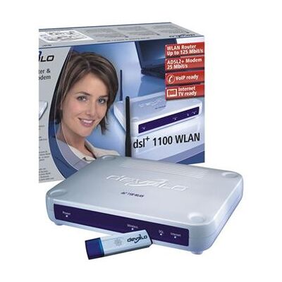 devolo dsl+ 1100 WLAN - Draadloze router - DSL-modem 4-poorts switch - devolo dsl+ 1100 WLAN - Draadloze router - DSL-modem 4-poorts switch -