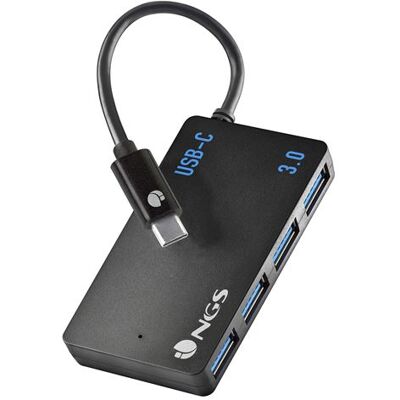 NGS Wonder IHUB4 - Hub - USB-C, compatibel met PC/MAC/tablet - 4 x SuperSpeed USB 3.0 - desktop NGS Wonder IHUB4 - Hub - USB-C, compatibel met PC/MAC/tablet - 4 x SuperSpeed USB 3.0 - desktop