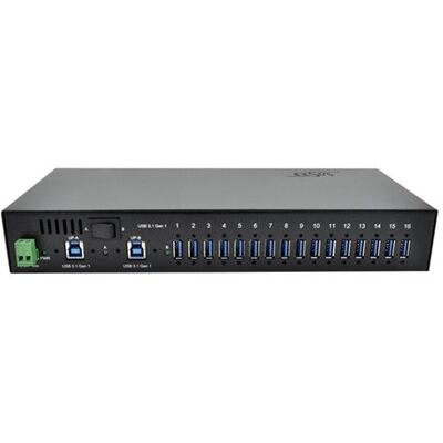 Exsys EX-1116HMVS - Hub - 16 x USB 3.1 Gen 1 - rack-uitvoering, monteerbaar op DIN-rails, wandbevestiging - gelijkstroom Exsys EX-1116HMVS - Hub - 16 x USB 3.1 Gen 1 - rack-uitvoering, monteerbaar op DIN-rails, wandbevestiging - gelijkstroom