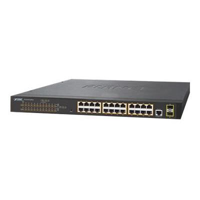 PLANET GS-4210-24P2S - Switch - Beheerd - 24 x 10/100/1000 (PoE+) + 2 x Gigabit SFP - rack-uitvoering - PoE+ (300 W) PLANET GS-4210-24P2S - Switch - Beheerd - 24 x 10/100/1000 (PoE+) + 2 x Gigabit SFP - rack-uitvoering - PoE+ (300 W)
