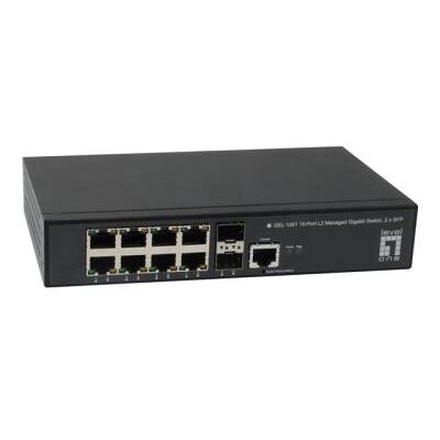 LevelOne GEL-1061 - Switch - Beheerd - 8 x 10/100/1000 + 2 x SFP - desktop LevelOne GEL-1061 - Switch - Beheerd - 8 x 10/100/1000 + 2 x SFP - desktop