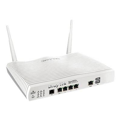 Draytek Vigor 2832 - Router - DSL-modem 4-poorts switch - 1GbE - WAN-poorten: 2 Draytek Vigor 2832 - Router - DSL-modem 4-poorts switch - 1GbE - WAN-poorten: 2