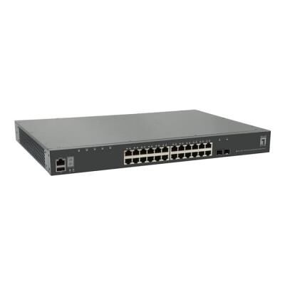 Digital Data Communications Level One GTL-2881 - switch - 24 poorten - Beheerd - rack-uitvoering Digital Data Communications Level One GTL-2881 - switch - 24 poorten - Beheerd - rack-uitvoering