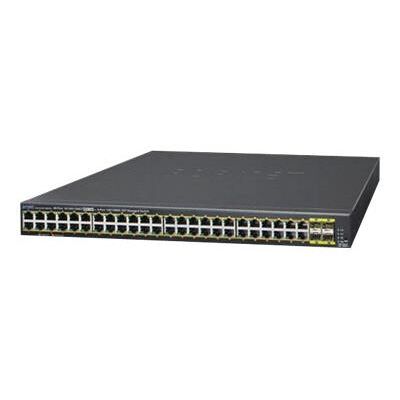 PLANET Technology PLANET GS-4210-48P4S - Switch - Beheerd - 24 x 10/100/1000 (PoE+) + 4 x Fast Ethernet/Gigabit SFP - desktop, rack-uitvoering - PoE+ (440 W) PLANET Technology PLANET GS-4210-48P4S - Switch - Beheerd - 24 x 10/100/1000 (PoE+) + 4 x Fast Ethernet/Gigabit SFP - desktop, rack-uitvoering - PoE+ (440 W)