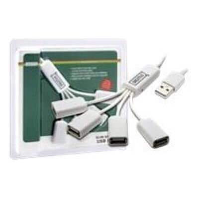 DIGITUS DA-70216 Slim Spider USB Hub - Hub - 4 x USB 2.0 - desktop DIGITUS DA-70216 Slim Spider USB Hub - Hub - 4 x USB 2.0 - desktop