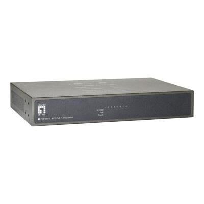 LevelOne FEP-0812 - Switch - onbeheerd - 4 x 10/100 (PoE) + 4 x 10/100 - desktop, rack-uitvoering - PoE LevelOne FEP-0812 - Switch - onbeheerd - 4 x 10/100 (PoE) + 4 x 10/100 - desktop, rack-uitvoering - PoE
