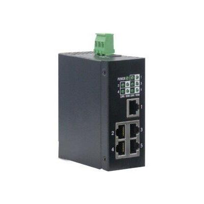 Rotronic Roline Industrial Switch - Switch - 5 x 10/100 - monteerbaar op DIN-rails Rotronic Roline Industrial Switch - Switch - 5 x 10/100 - monteerbaar op DIN-rails