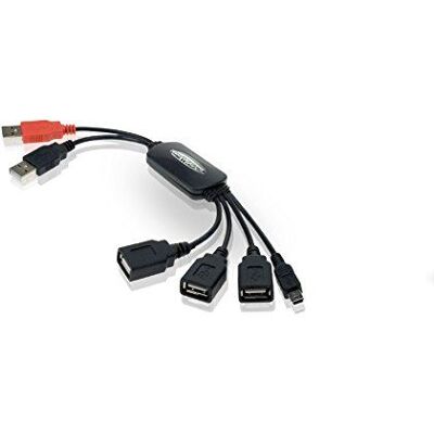 Digital Data Communications Conceptronic CFLEXHUB 4 Ports Flexible USB Hub - hub - 4 poorten - desktop Digital Data Communications Conceptronic CFLEXHUB 4 Ports Flexible USB Hub - hub - 4 poorten - desktop