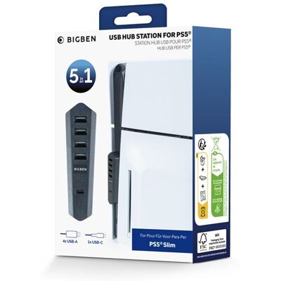 Nacon USB-hub voor PS5 Slim Zwart Nacon USB-hub voor PS5 Slim Zwart