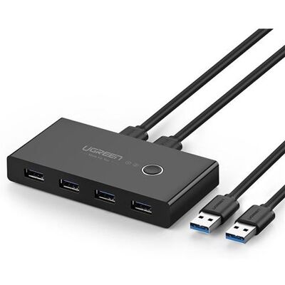 Ugreen - Gedeelde switch voor USB-randapparatuur - 4 x SuperSpeed USB 3.0 - desktop Ugreen - Gedeelde switch voor USB-randapparatuur - 4 x SuperSpeed USB 3.0 - desktop