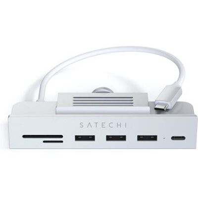 HUB USB Type-C 6 in 1 Satechi ST-UCICHS-klem voor iMac 24'' 2021 Zilver HUB USB Type-C 6 in 1 Satechi ST-UCICHS-klem voor iMac 24'' 2021 Zilver