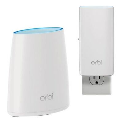 NETGEAR Orbi WiFi System RBK30 - Wifi-systeem - (router, verlengstuk) - tot 3500 vierkante voet - maas 1GbE - Wi-Fi 5 - Tri-Band - aansluitbaar aan muur NETGEAR Orbi WiFi System RBK30 - Wifi-systeem - (router, verlengstuk) - tot 3500 vierkante voet - maas 1GbE - Wi-Fi 5 - Tri-Band - aansluitbaar aan muur