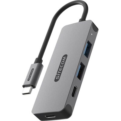 Sitecom USB-C Hub to 2 USB-A & 2x USB-C Grijs Sitecom USB-C Hub to 2 USB-A & 2x USB-C Grijs