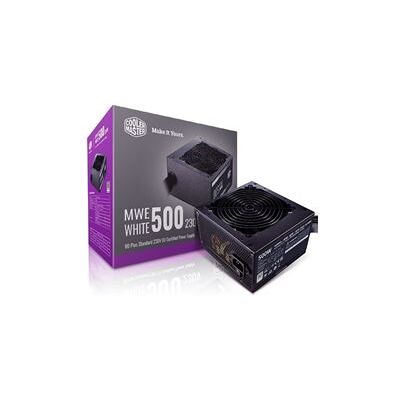 Cooler Master MWE White V2 500 - Voeding (intern) - ATX12V 2.52/ EPS12V - 80 PLUS - 230 Volt wisselstroom V - 500 watt - actieve PFC - Europa Cooler Master MWE White V2 500 - Voeding (intern) - ATX12V 2.52/ EPS12V - 80 PLUS - 230 Volt wisselstroom V - 500 watt - actieve PFC - Europa