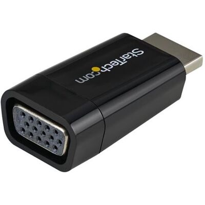 StarTech.com Compact HDMI naar VGA Adapter Converter - Power Free HDMI Laptop naar VGA Monitor / Projector Converter Box - 1920x1200 - Videoadapter - HDMI male naar HD-15 (VGA) female - 4.5 cm - zwart - actief - voor P/N: DKT30CSDHPD3, SV211HDUC, SV221HUC StarTech.com Compact HDMI naar VGA Adapter Converter - Power Free HDMI Laptop naar VGA Monitor / Projector Converter Box - 1920x1200 - Videoadapter - HDMI male naar HD-15 (VGA) female - 4.5 cm - zwart - actief - voor P/N: DKT30CSDHPD3, SV211HDUC, SV221HUC