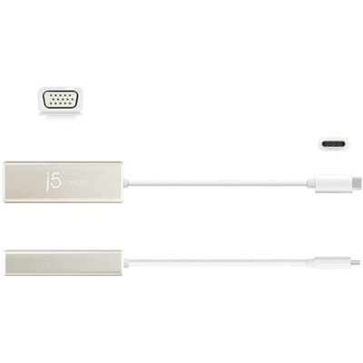 Générique j5create JCA111 - Externe video-adapter - USB-C - VGA - aluminium Générique j5create JCA111 - Externe video-adapter - USB-C - VGA - aluminium
