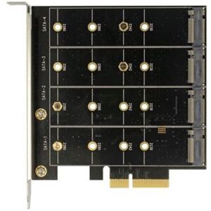 Delock - Storage controller (RAID) - 4 Kanaal - M.2 Card - 6 GBps - RAID 0, 1, 10 - PCIe x4 Delock - Storage controller (RAID) - 4 Kanaal - M.2 Card - 6 GBps - RAID 0, 1, 10 - PCIe x4