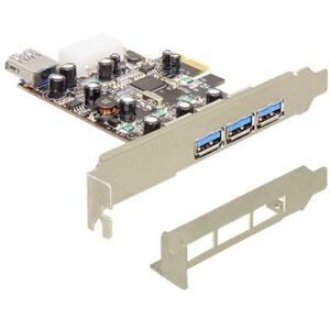 Delock PCI Express Card > 3 x extern + 1 x intern USB 3.0 - USB-adapter - PCI Express x1 laag profiel - USB, USB 2.0, USB 3.0 - 4 poorten Delock PCI Express Card > 3 x extern + 1 x intern USB 3.0 - USB-adapter - PCI Express x1 laag profiel - USB, USB 2.0, USB 3.0 - 4 poorten