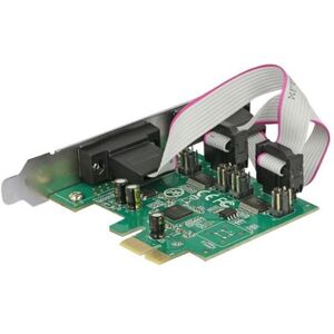 Delock PCI Express Card > 2 x Serial RS-232 High Speed 921K with Voltage supply - Seriële adapter - PCIe 2.0 - RS-232 x 2 Delock PCI Express Card > 2 x Serial RS-232 High Speed 921K with Voltage supply - Seriële adapter - PCIe 2.0 - RS-232 x 2