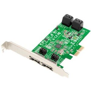 Dawicontrol DC 624e RAID - Storage controller (RAID) - 4 Kanaal - SATA 6Gb/s - laag profiel - RAID RAID 0, 1, 5, 10, JBOD - PCIe 2.0 x2 Dawicontrol DC 624e RAID - Storage controller (RAID) - 4 Kanaal - SATA 6Gb/s - laag profiel - RAID RAID 0, 1, 5, 10, JBOD - PCIe 2.0 x2