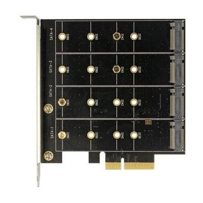 Delock - Storage controller (RAID) - 4 Kanaal - M.2 Card - 6 GBps - RAID 0, 1, 10 - PCIe x4 Delock - Storage controller (RAID) - 4 Kanaal - M.2 Card - 6 GBps - RAID 0, 1, 10 - PCIe x4