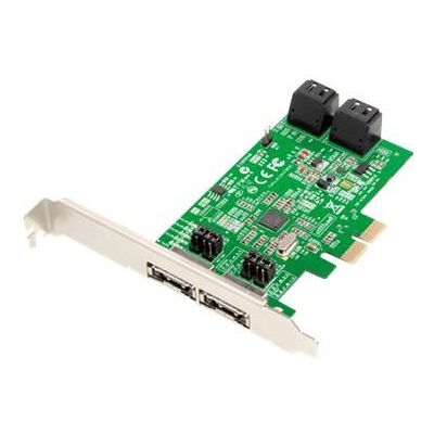 Dawicontrol DC 624e RAID - Storage controller (RAID) - 4 Kanaal - SATA 6Gb/s - laag profiel - RAID RAID 0, 1, 5, 10, JBOD - PCIe 2.0 x2 Dawicontrol DC 624e RAID - Storage controller (RAID) - 4 Kanaal - SATA 6Gb/s - laag profiel - RAID RAID 0, 1, 5, 10, JBOD - PCIe 2.0 x2