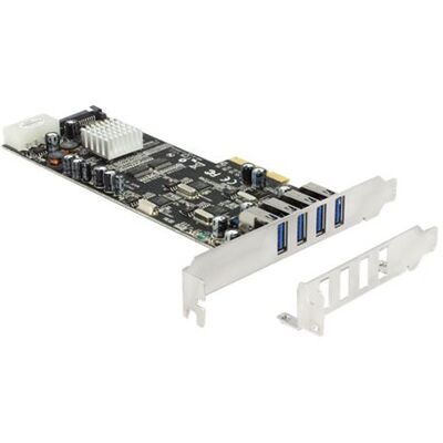 Delock PCI Express Card > 4 x external USB 3.0 Quad Channel - USB-adapter - PCIe 2.0 x4 - USB 3.0 x 4 Delock PCI Express Card > 4 x external USB 3.0 Quad Channel - USB-adapter - PCIe 2.0 x4 - USB 3.0 x 4