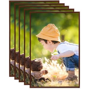 vidaXL Fotolijsten 5 st voor wand of tafel 70x90 cm MDF bronskleurig332237 vidaXL Fotolijsten 5 st voor wand of tafel 70x90 cm MDF bronskleurig332237