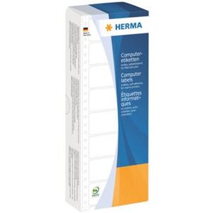 HERMA Computer labels - Papier - mat - permanent zelf-klevend - geperforeerd - wit - 101.6 x 48.4 mm 2000 etiket(ten) doorlopende kettingetiketten HERMA Computer labels - Papier - mat - permanent zelf-klevend - geperforeerd - wit - 101.6 x 48.4 mm 2000 etiket(ten) doorlopende kettingetiketten