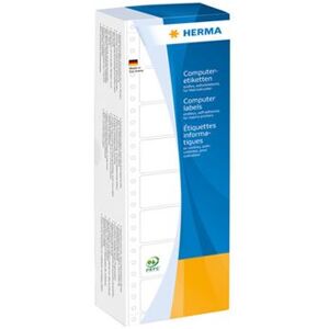 HERMA Computer labels - Papier - mat - permanent zelf-klevend - geperforeerd - wit - 68.58 x 35.7 mm 4000 etiket(ten) doorlopende kettingetiketten HERMA Computer labels - Papier - mat - permanent zelf-klevend - geperforeerd - wit - 68.58 x 35.7 mm 4000 etiket(ten) doorlopende kettingetiketten