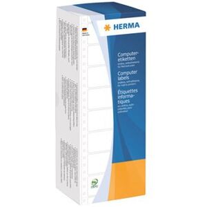 HERMA Computer labels - Papier - mat - permanent zelf-klevend - geperforeerd - wit - 101.6 x 73.8 mm 2000 etiket(ten) doorlopende kettingetiketten HERMA Computer labels - Papier - mat - permanent zelf-klevend - geperforeerd - wit - 101.6 x 73.8 mm 2000 etiket(ten) doorlopende kettingetiketten