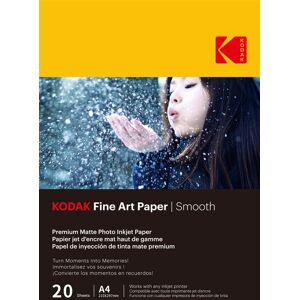 Pak van 20 vellen Kodak A4 mat fotopapier voor inkjetprinters Wit Pak van 20 vellen Kodak A4 mat fotopapier voor inkjetprinters Wit