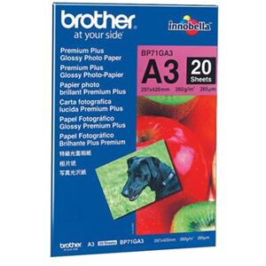 Brother Innobella Premium Plus BP71GA3 - Glanzend - A3 (297 x 420 mm) - 260 g/m² - 20 vel(len) fotopapier - voor Brother HL-J6000, MFC-J2340, J3540, J3940, J5630, J6580, J6583, J6983, J6995, J6997, J6999 Brother Innobella Premium Plus BP71GA3 - Glanzend - A3 (297 x 420 mm) - 260 g/m² - 20 vel(len) fotopapier - voor Brother HL-J6000, MFC-J2340, J3540, J3940, J5630, J6580, J6583, J6983, J6995, J6997, J6999