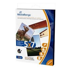 MediaRange - Hoogglans - wit - 130 x 180 mm - 220 g/m² - 50 vel(len) fotopapier MediaRange - Hoogglans - wit - 130 x 180 mm - 220 g/m² - 50 vel(len) fotopapier