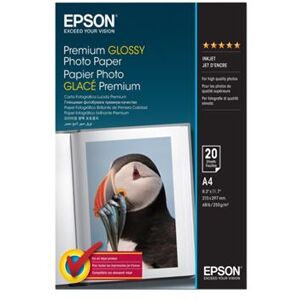 Epson Premium - Glanzend - A4 (210 x 297 mm) - 255 g/m² - 20 vel(len) fotopapier - voor EcoTank ET-2650, 2750, 2751, 2756, 2850, 2851, 2856, 4750, 4850 Epson Premium - Glanzend - A4 (210 x 297 mm) - 255 g/m² - 20 vel(len) fotopapier - voor EcoTank ET-2650, 2750, 2751, 2756, 2850, 2851, 2856, 4750, 4850