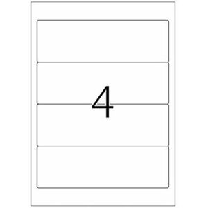 HERMA Special - Papier - mat - permanent zelf-klevend - gecoat - wit - 192 x 61 mm - 90 g/m² - 100 etiket(ten) (25 vel(len) x 4 labels bestandmappen HERMA Special - Papier - mat - permanent zelf-klevend - gecoat - wit - 192 x 61 mm - 90 g/m² - 100 etiket(ten) (25 vel(len) x 4 labels bestandmappen
