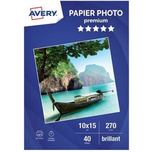 Avery Dennison 40 vel glanzend printpapier 10x15 Wit Avery Dennison 40 vel glanzend printpapier 10x15 Wit